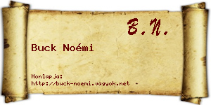 Buck Noémi névjegykártya